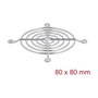 DeLOCK 67306 Rejilla del ventilador 80 x 80 mm Plata