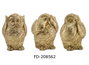 DKD Home Decor Figura de Búho en Resina Dorada (Surtido de 3 unidades)