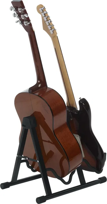 FRAMEWORKS Soporte De Guitarra Doble Tipo A-Frame - Negro, Acero