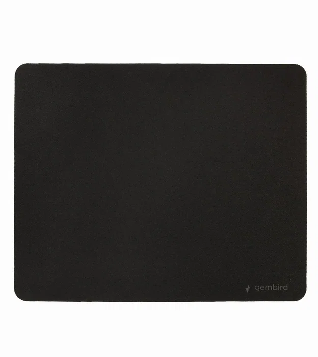 Gembird MP-S-BK-M Alfombrilla de ratón de tela, tamaño 220x250 mm, Negro, Espesor 4 mm, Base antiderrapante, Compatible con ratones ópticos
