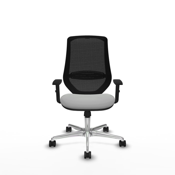 PIQUERAS Y CRESPO Silla de oficina Mardos con mecanismo Sincro, Gris claro y Negro