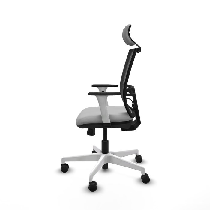 PIQUERAS Y CRESPO Silla de oficina Yunquera con mecanismo Sincro/Traslack Gris claro y Negro