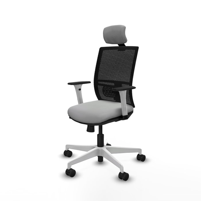 PIQUERAS Y CRESPO Silla de oficina Yunquera con mecanismo Sincro/Traslack Gris claro y Negro
