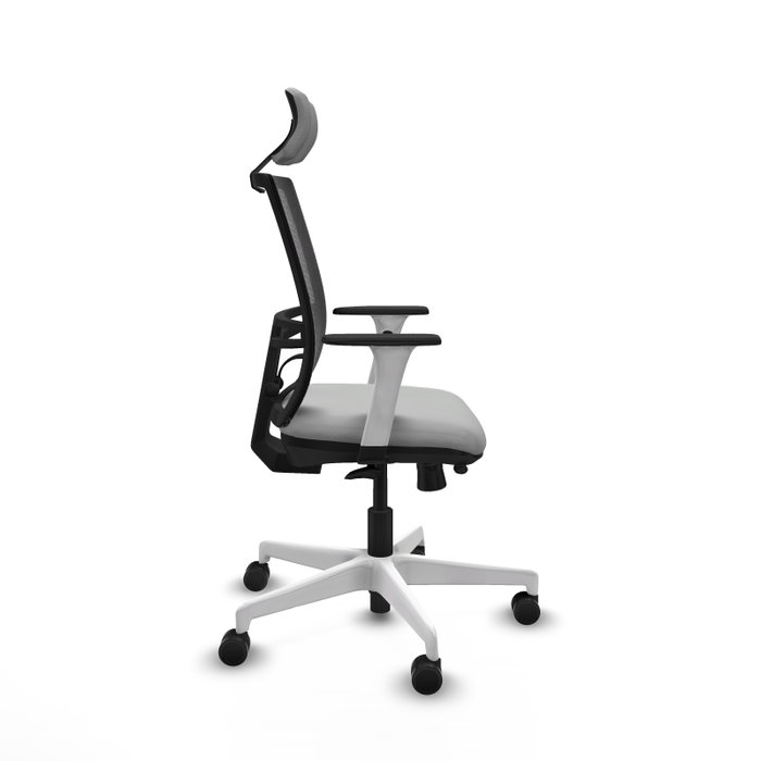 PIQUERAS Y CRESPO Silla de oficina Yunquera con mecanismo Sincro/Traslack Gris claro y Negro