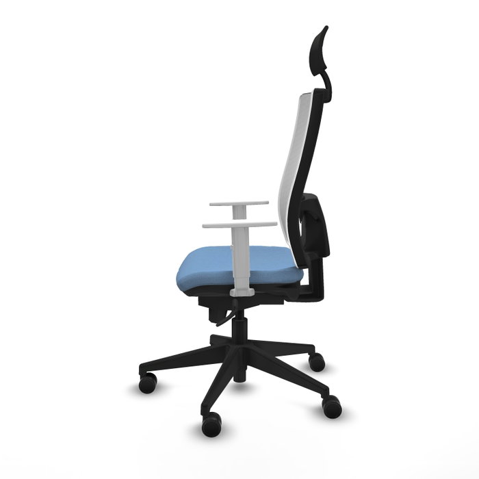 PIQUERAS Y CRESPO Silla de oficina Horna con mecanismo Sincro, Azul cielo y Blanco PIQUERAS Y CRESPO Silla de oficina Horna con mecanismo Sincro, Azul cielo y Blanco