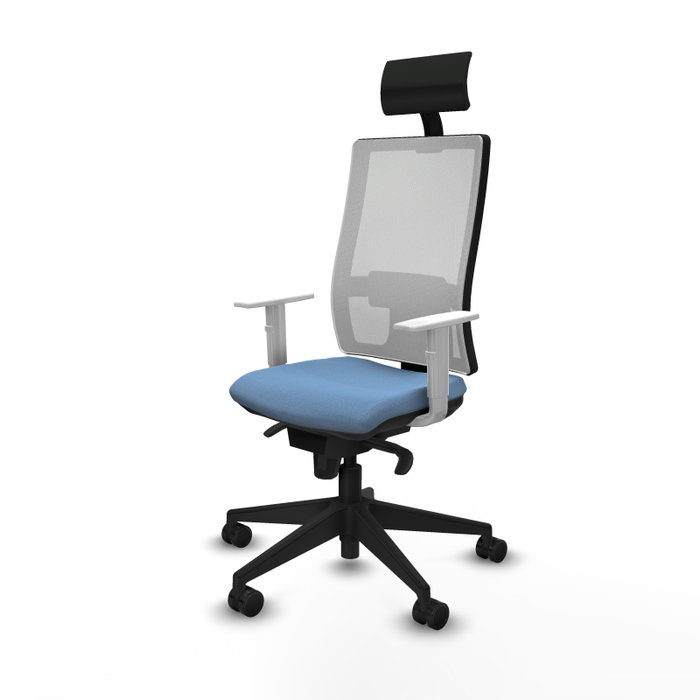 PIQUERAS Y CRESPO Silla de oficina Horna con mecanismo Sincro, Azul cielo y Blanco PIQUERAS Y CRESPO Silla de oficina Horna con mecanismo Sincro, Azul cielo y Blanco