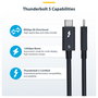 StarTech.com Cable Thunderbolt 5 TBLT5MM1M240W de 1 m, 80-120 Gbps, 240W, Negro