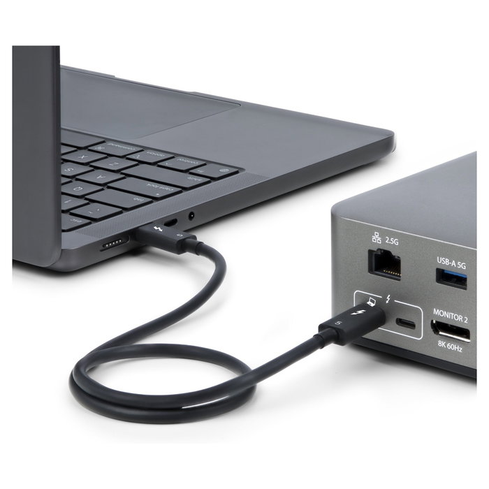 StarTech.com Cable Thunderbolt 5 TBLT5MM1M240W de 1 m, 80-120 Gbps, 240W, Negro