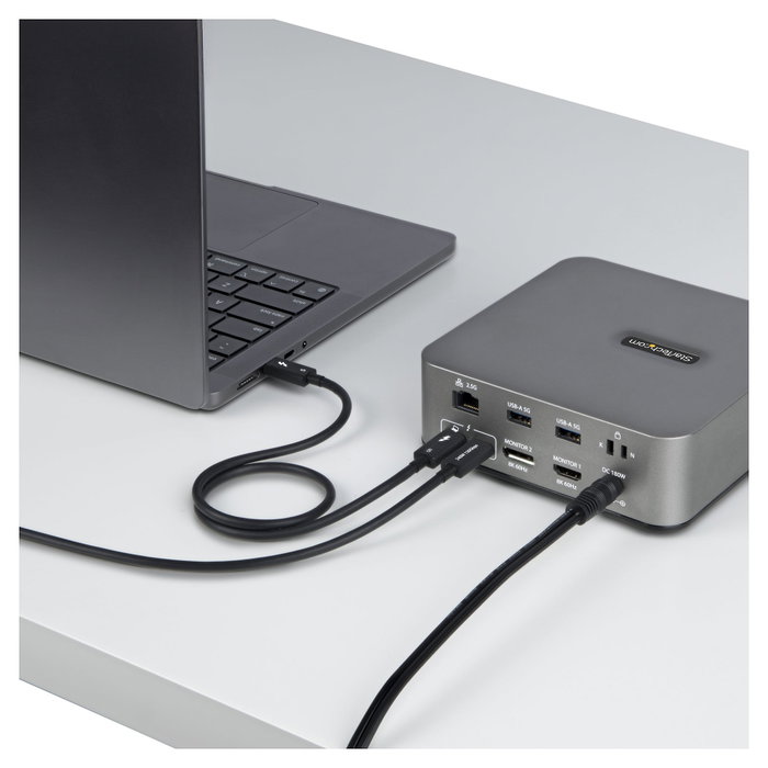 StarTech.com Cable Thunderbolt 5 TBLT5MM1M240W de 1 m, 80-120 Gbps, 240W, Negro