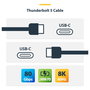 StarTech.com Cable Thunderbolt 5 TBLT5MM1M240W de 1 m, 80-120 Gbps, 240W, Negro