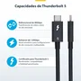 StarTech Cable Thunderbolt 5 de 1m, 80-120 Gbps, 240W, Negro