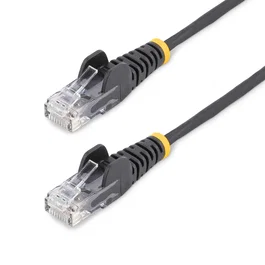 StarTech.com Cable de Red Ethernet CAT6 Slim 15m Negro RJ45 Snagless 28AWG PoE++ 100W