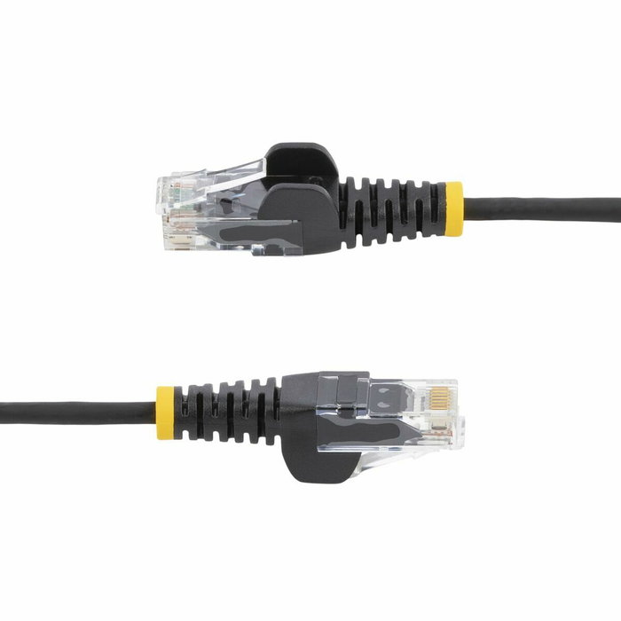 StarTech.com Cable de Red Ethernet CAT6 Slim 15m Negro RJ45 Snagless 28AWG PoE++ 100W