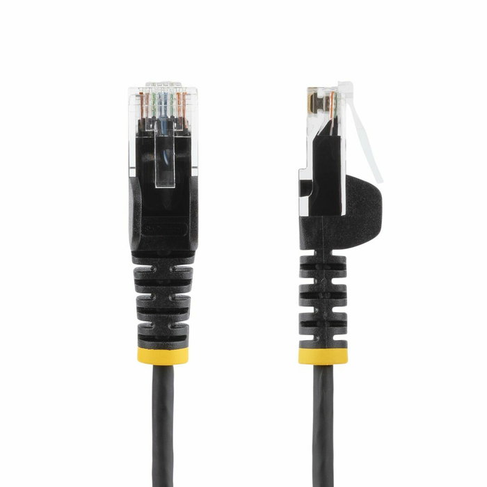 StarTech.com Cable de Red Ethernet CAT6 Slim 15m Negro RJ45 Snagless 28AWG PoE++ 100W