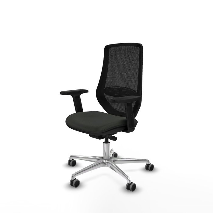 PIQUERAS Y CRESPO Silla de oficina Mardos con mecanismo Sincro/Traslack, Negro
