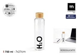 La Mediterranea Botella de Agua Boro con Bambú 750ml