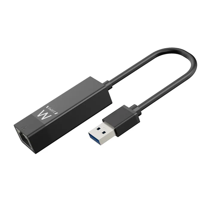 Ewent EW1017 - Adaptador y Tarjeta de Red Gigabit Ethernet 1000 Mbit/s, USB 3.2 Gen 1 y 2.0, para PC y Portátil, Negro