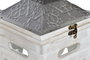 DKD Home Decor Farola Árabe Etnica Set de 2 Cristal Blanco 26 x 66 x 26 cm