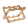DKD Home Decor Botellero de Bambú Plegable para 6 Botellas, Natural