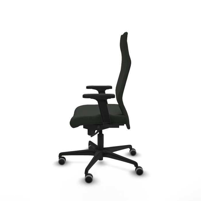 PIQUERAS Y CRESPO Sillón Albacete con mecanismo Sincro, Tela Negro, Brazos 2D PIQUERAS Y CRESPO Sillón Albacete con mecanismo Sincro, Tela Negro, Brazos 2D