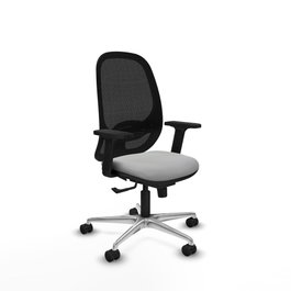PIQUERAS Y CRESPO Silla de oficina Cilanco Gris claro con malla Negra