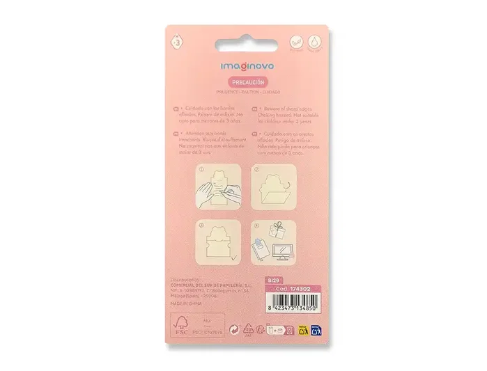 Imaginovo Bloc Notas Adhesivas León 20 Hojas 85x164 mm