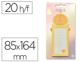 Imaginovo Bloc Notas Adhesivas León 20 Hojas 85x164 mm