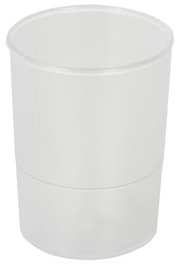 Porta Lapices Plastico Redondo Cristal