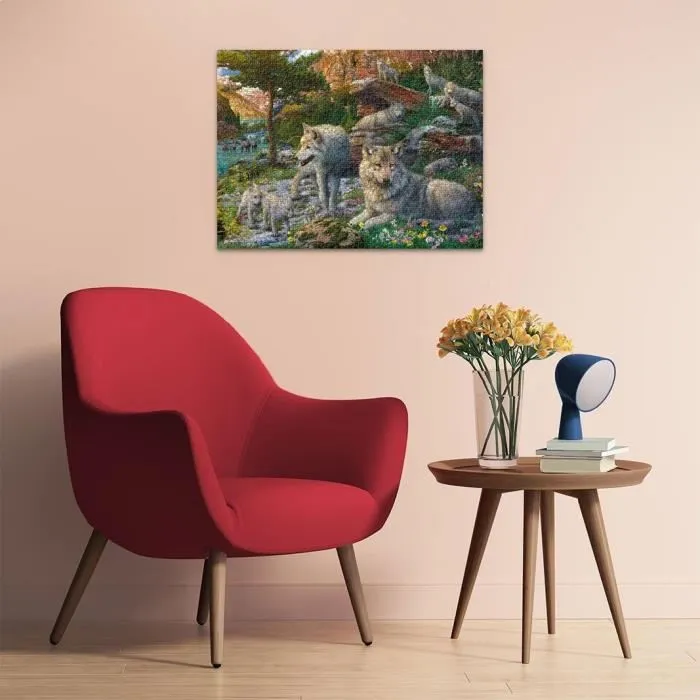 Ravensburger Puzzle Lobos en Primavera 12000719, 1500 Piezas, Adultos y Niños a partir de 14 años, Alta Calidad, 80x60cm