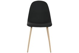 DKD Home Decor Silla Pack 4 Unidades Negro Marron Claro 51.5 x 85.5 x 44 cm Poliester Metal