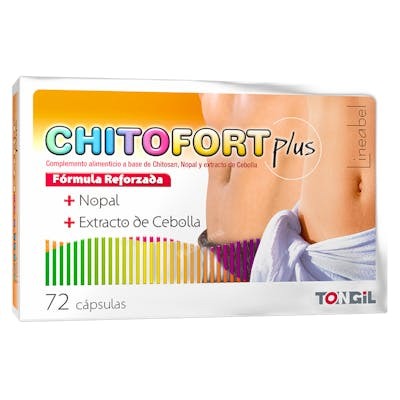 Tongil Chitofort Plus 72 Cápsulas 650mg - Complemento Alimenticio con Chitosan, Nopal y Cebolla Tongil Chitofort Plus 72 Cápsulas 650mg - Complemento Alimenticio con Chitosan, Nopal y Cebolla