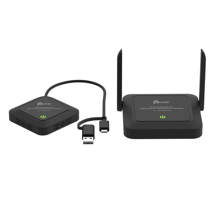 j5create JVW120-N Extensor Inalámbrico de Audio y Vídeo para Cámaras USB™ j5create JVW120-N Extensor Inalámbrico de Audio y Vídeo para Cámaras USB™