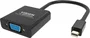 Vision TC-MDPVGA/BL Adaptador Mini DisplayPort a VGA, Resolución Máxima 1920x1080, Negro