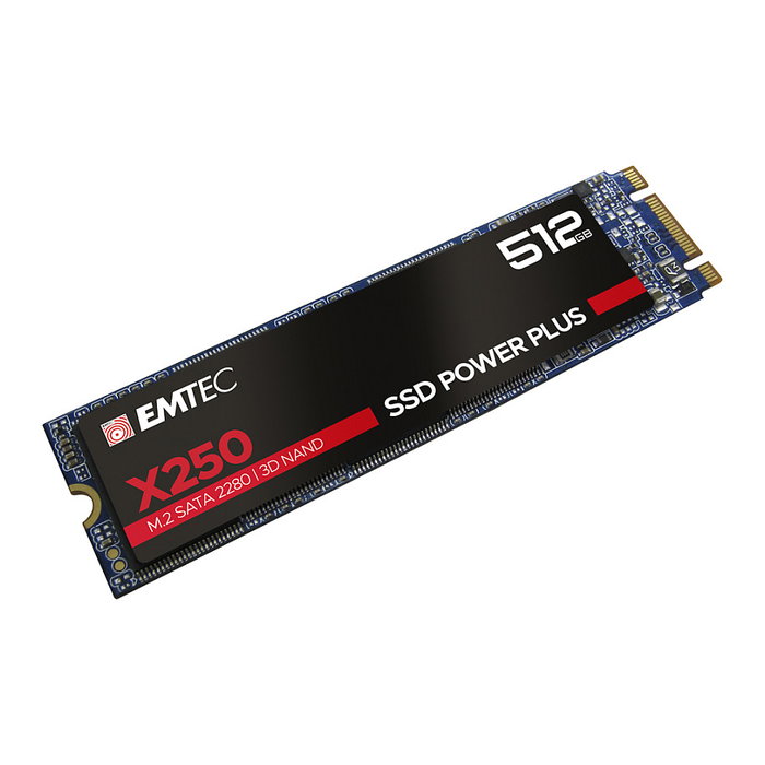 Emtec X250 SSD 512GB M.2 SATA III 3D NAND, Disco de Estado Sólido Interno