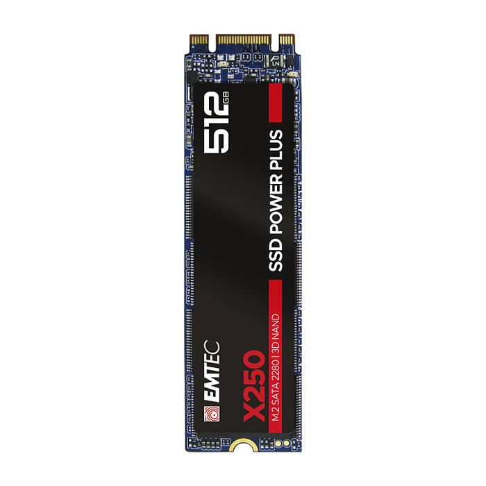 Emtec X250 SSD 512GB M.2 SATA III 3D NAND, Disco de Estado Sólido Interno