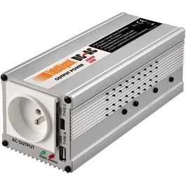 Thomson THO3513767320955 Convertidor de Voltaje Automático 12/24/220 V - 350 W con Puertos USB-A + USB-C