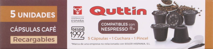 Quttin Set de 5 Cápsulas de Café con Accesorios