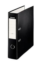 Esselte Archivador Palanca Folio Lomo Ancho PP Interior Forrado En Papel Rado Cantoneras Negro