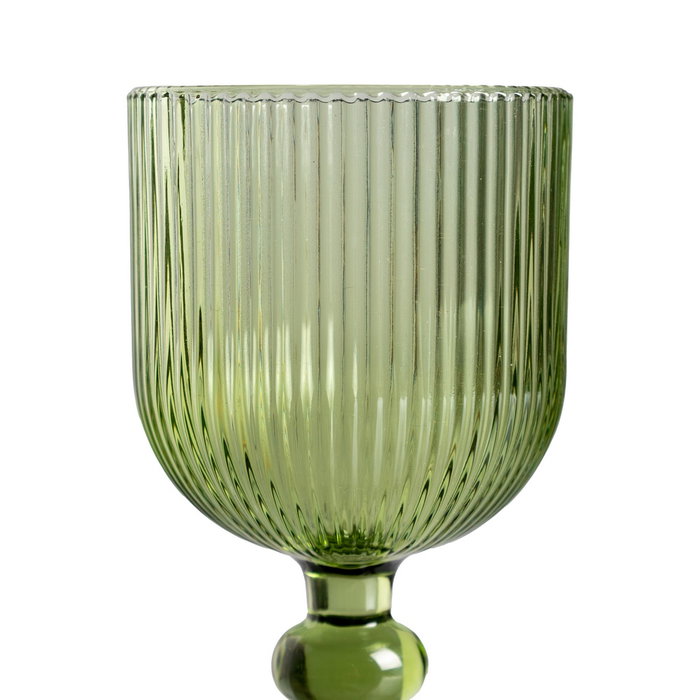 Copa Verde Cristal Decoración 8 X 8 X 14,30 cm (Set de 6)