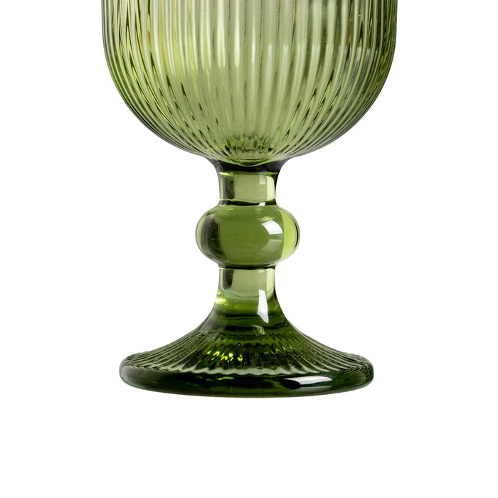 Copa Verde Cristal Decoración 8 X 8 X 14,30 cm (Set de 6)