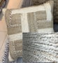 DKD Home Decor Set de 2 Cojines de Algodón y Yute Hechos a Mano, Natural