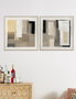 DKD Home Decor Cuadros Abstractos de Yute y PS, Pack de 2