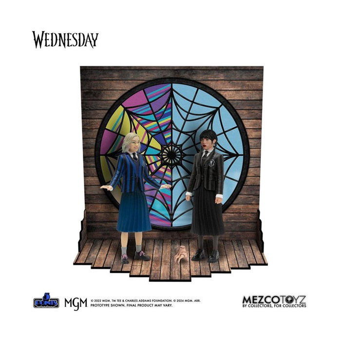 Mezco Toyz Pack de 2 Figuras Wednesday - Wednesday & Enid (9.5 cm) con Brazos Intercambiables y Accesorios Mezco Toyz Pack de 2 Figuras Wednesday - Wednesday & Enid (9.5 cm) con Brazos Intercambiables y Accesorios