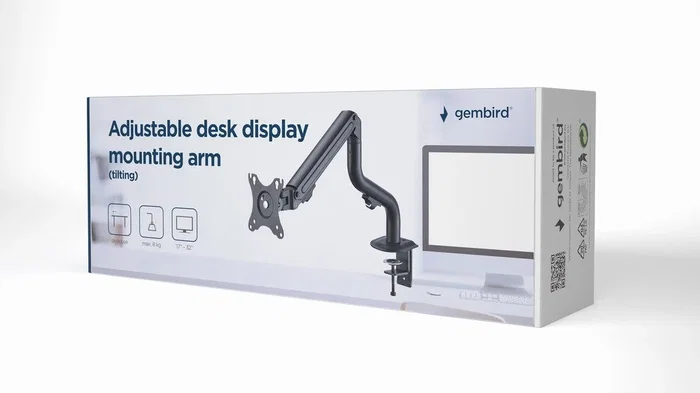 GEMBIRD MA-DA1-02 Soporte para Monitor de Escritorio Negro GEMBIRD MA-DA1-02 Soporte para Monitor de Escritorio Negro