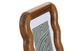 DKD Home Decor Marco Foto 10X15 Urban Marron Acacia Cristal 4 Unidades 13 x 1.5 x 18 cm