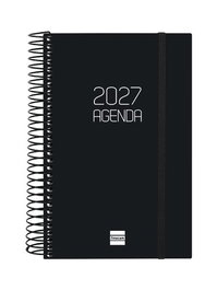 Finocam Agenda Anual 2027 Espiral Basic Opaque Negro