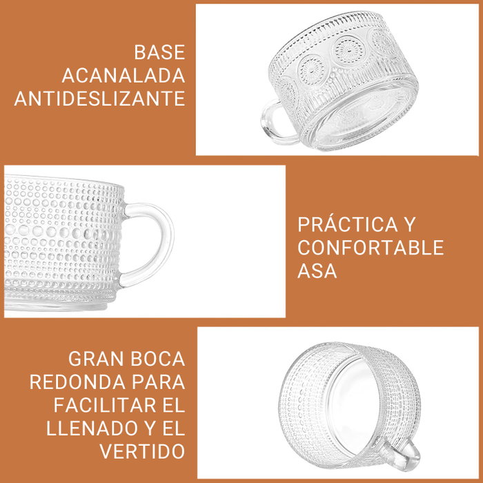 Inde Azucarero Vidrio Tapa Bambú 400ml 13.5x10.5x7cm La Mediterrane (24 Unidades)