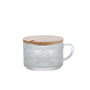 Inde Azucarero Vidrio Tapa Bambú 400ml 13.5x10.5x7cm La Mediterrane (24 Unidades)