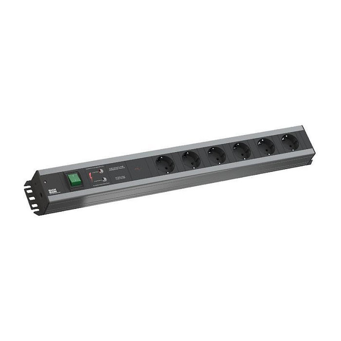 Bachmann 300.012 Regleta de alimentación con 6 salidas AC y cable de 2 m Bachmann 300.012 Regleta de alimentación con 6 salidas AC y cable de 2 m