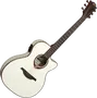 LAG Guitarra Acústica Auditorium Slim Cutaway Tramontane 118 A/E - Ivory White